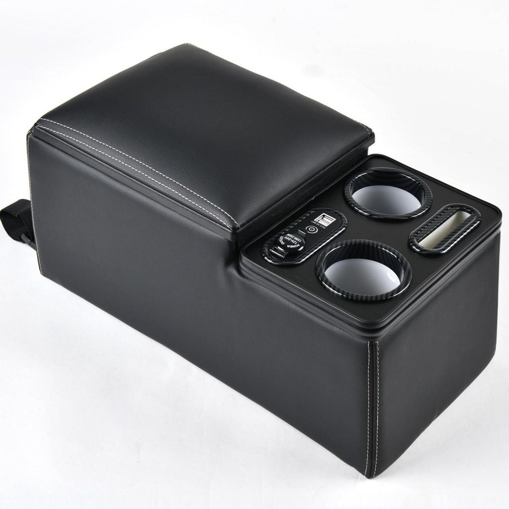 Auto-opbergdoos voor de middenconsole, zwart, met 2 Productafbeelding 