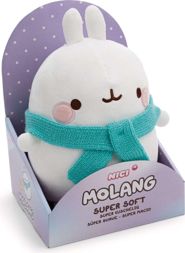 NICI Kuscheltier MOLANG mit Schal in Geschenkverpackung
