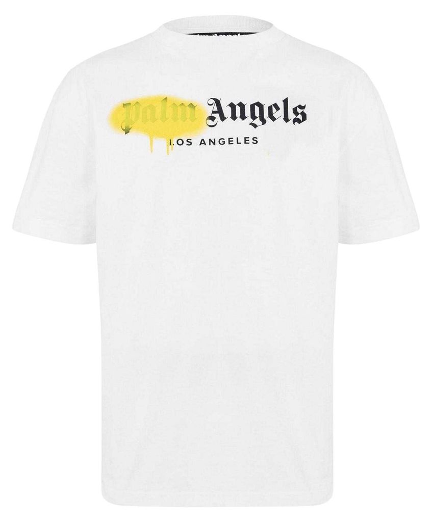 Palm Angels - "London" T-Shirt für Herren/Damen Uni GT23145 (XL) (Weiß/Gelb)