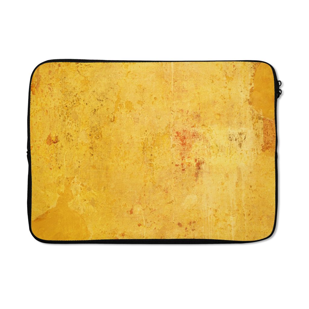 MuchoWow Laptop Hülle 14 ZollWand - Gelb - Stein Laptoptasche - Laptoptasche - Stoßsicher - Schutzhaube