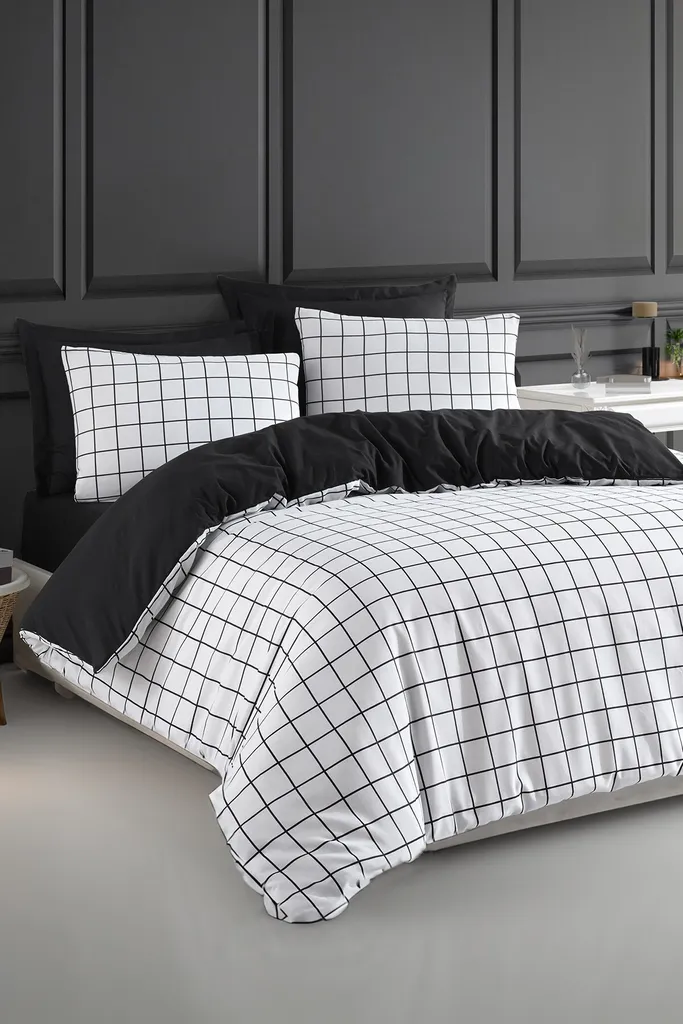 Sacco Copripiumino Matrimoniale Nero Artus 240x220 - No Stiro