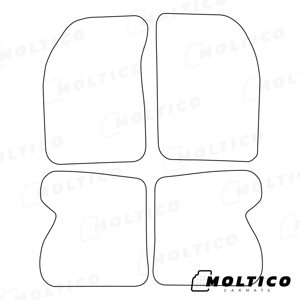 Tappetini Renault Kangoo I 1998-2008 Gomma Rinforzata Set 4 Pezzi