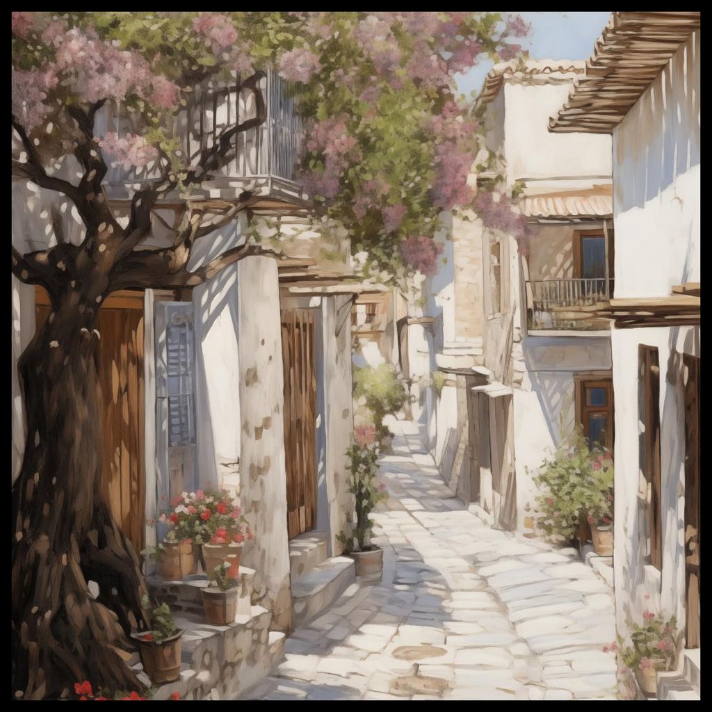 Poster 60x60cm Charme der Altstadt