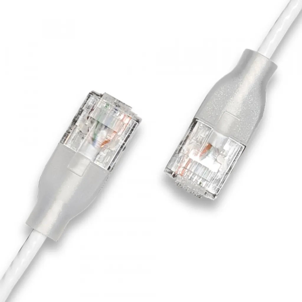 Wantec 7404 Wantec Patchkabel UTP CAT6a eGlow d=2,8mm 1,00m weiß