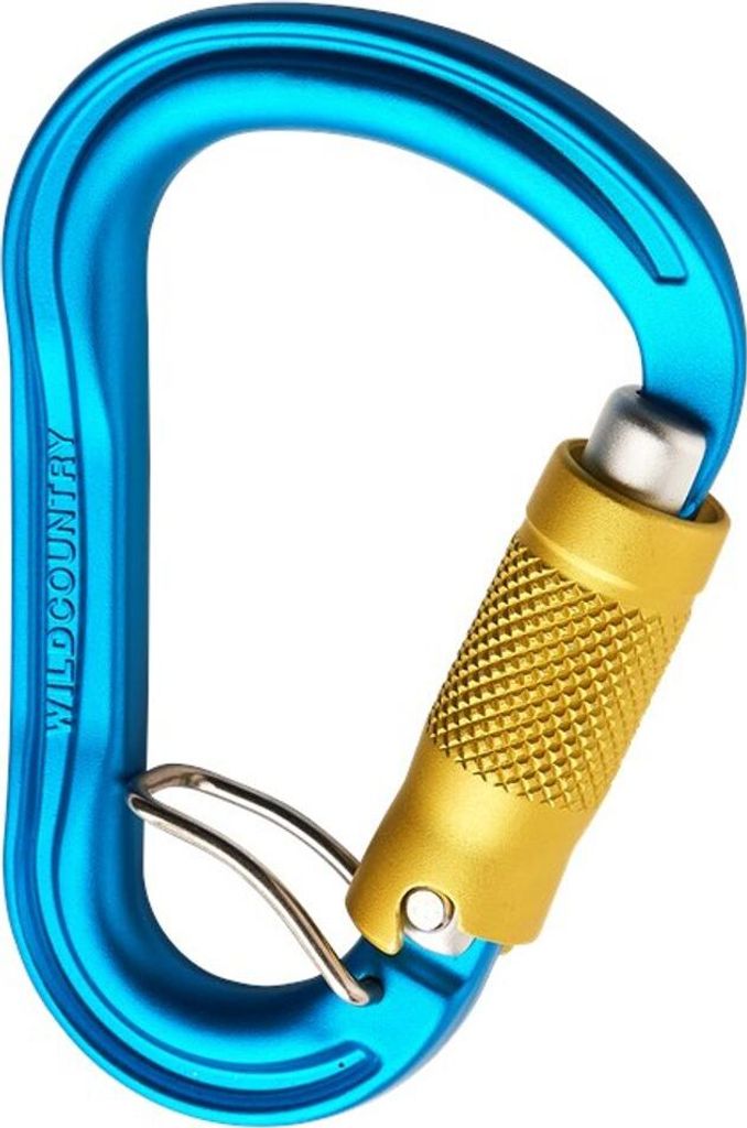 Karabiner WILD COUNTRY HMS XENON TRILOCK BELAY, BLUE/YELLOW
