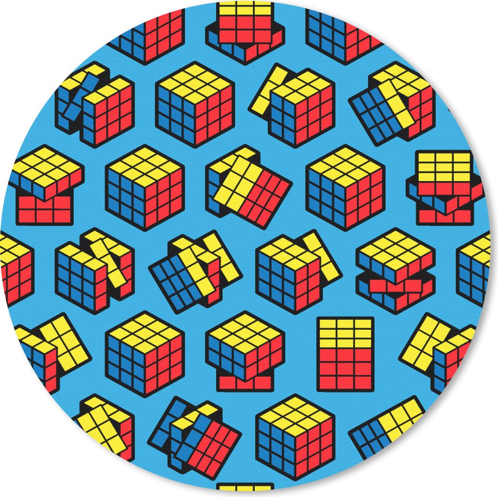 MuchoWow Mauspad Mousepad Muster - Rubiks cube - CubePatrone - Jungen - Kinder - Kidsn 20x20 cm - Mousepads - Maus Mat - Pad - Mausunterlage - Sc...