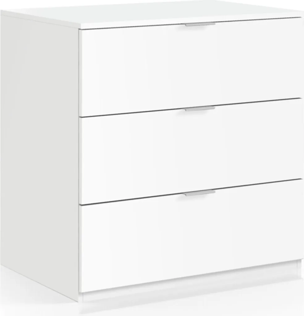 Commode de chambre blanche Carter par Pato avec tiroirs de rangement