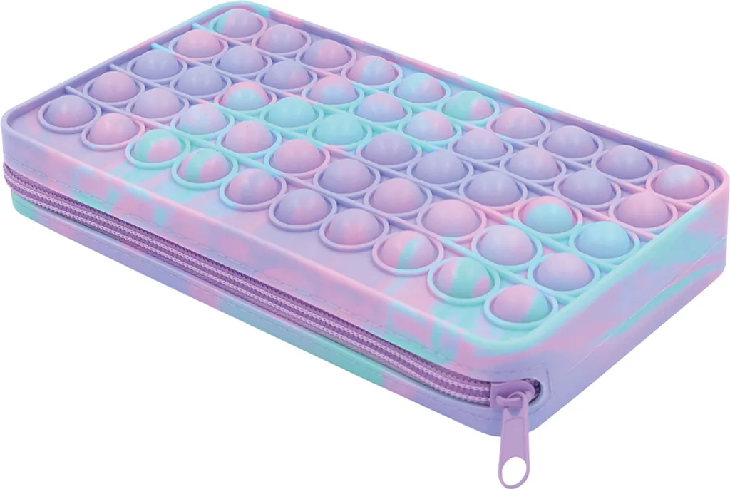 Étui de rangement Popit sensoriel en silicone anti-stress robuste