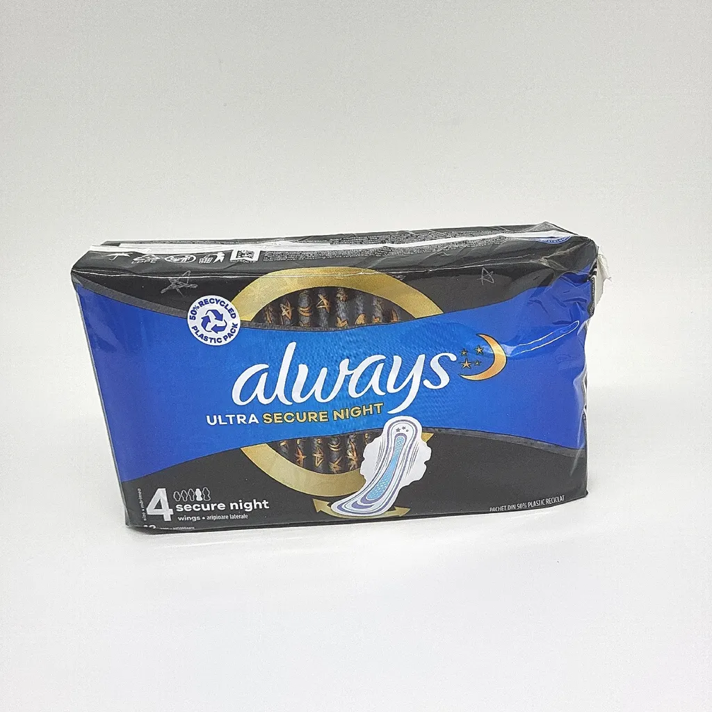 Always Ultra Secure Night Ailettes : 72 Serviettes Protection Max 9H - 6