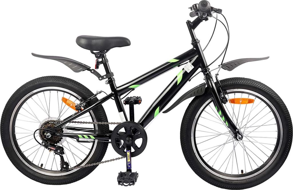 Kinderfahrrad 24 Zoll 6-Speed für 8-12 Jahre alt Schwarz