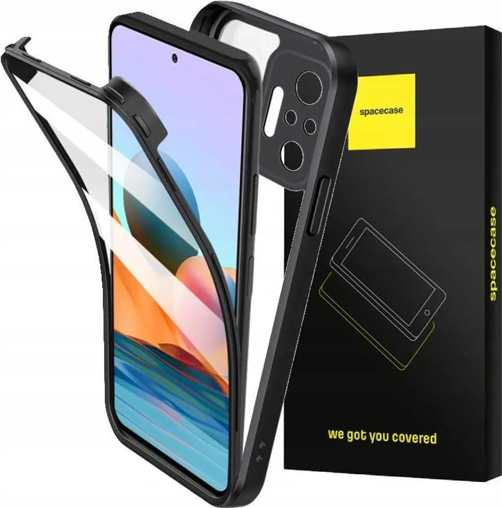 Custodia Professionale SPACECASE Beetle per Redmi Note 10 Pro - 360 Nero - 1