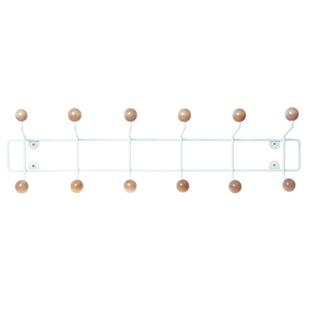 Saturnus Garderobe mit 12 Haken in braun Produktbild 