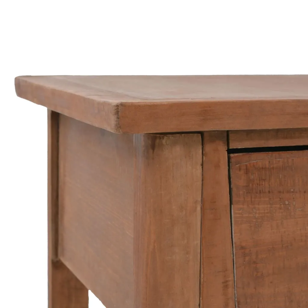 Console bois massif marron 126x40x77,5 cm avec plateau large et stable - 7