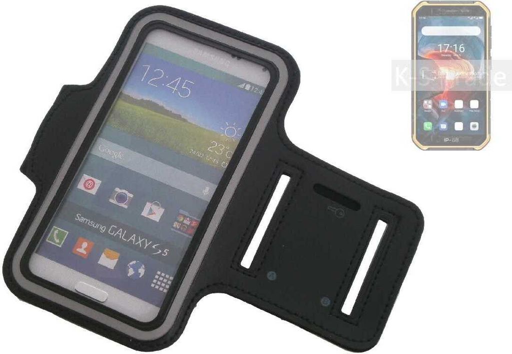 Kompatibel mit Ulefone Armor X7 Pro Neopren Jogging Armband Sportarmband Oberarmband schwarz kompatibel mit Ulefone Armor X7 Pro mit Reflektor