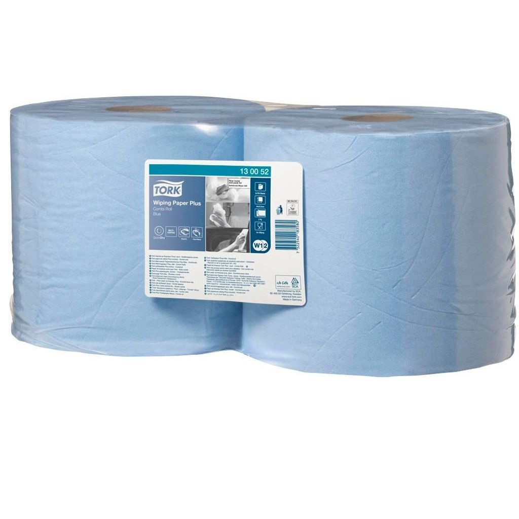 Tork Putztuch 130052 2lagig 23,5cmx255m 750Bl. bl 2 Rl./Pack.