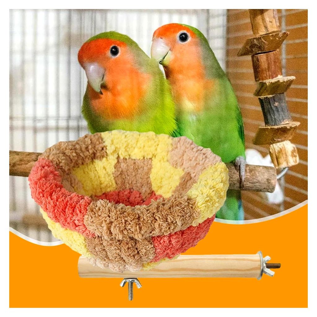 Vogelhaus für den Käfig | Vogelnest aus weichem Flanell, warmes Bett, Nistplatz für Käfigzubehör für Ara, Kanarienvogel, Fink und Unzertrennl...