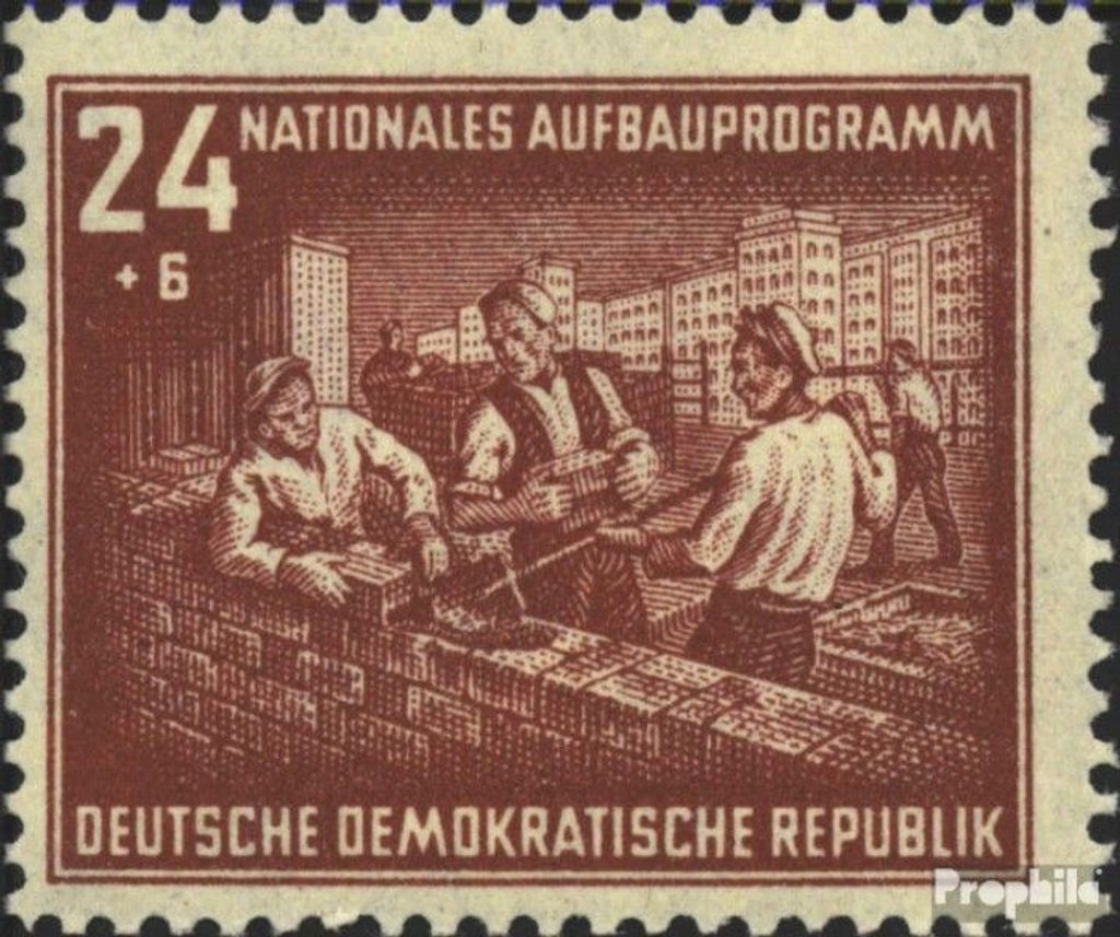 Briefmarken DDR 1952 Mi 304 gestempelt Nationales Aufbauprogramm Berlin