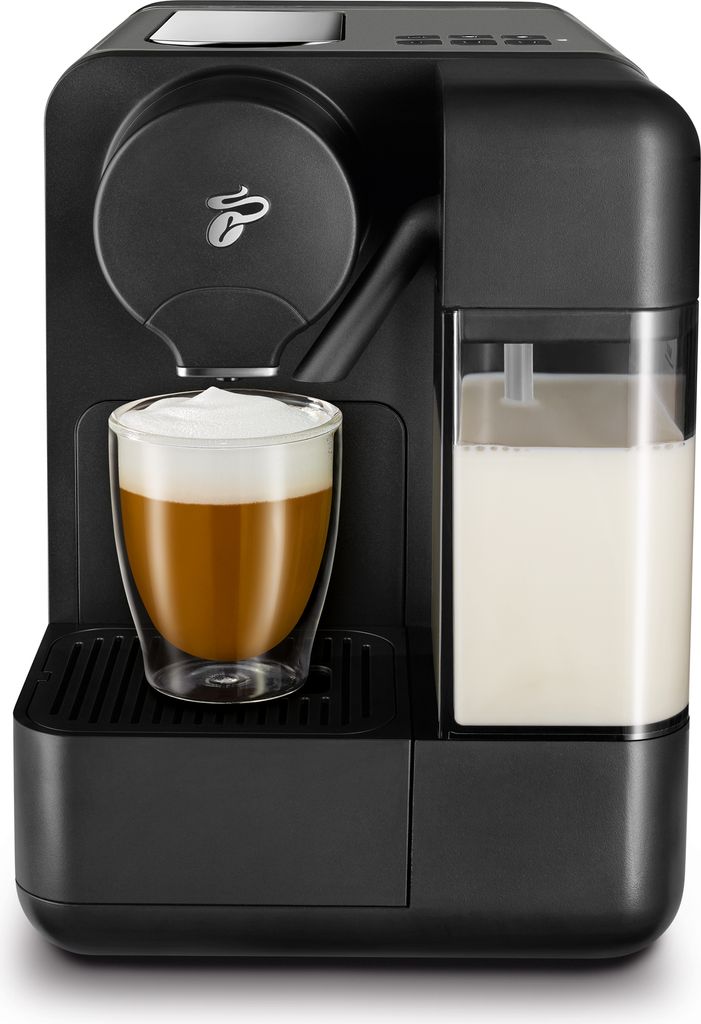 Tchibo Cafissimo milk Kaffeemaschine Kapselmaschine inkl. 30 Kapseln für Caffè Crema, Espresso, Kaffee und Milchspezialitäten, Metallic Silver