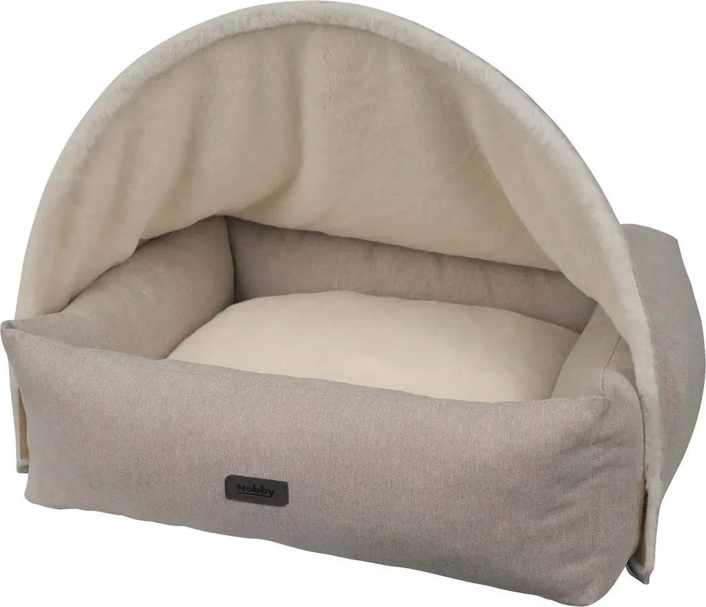 Lit Grotte Ilana Nobby Beige - Couchage Moelleux pour Petit Chien et Chat