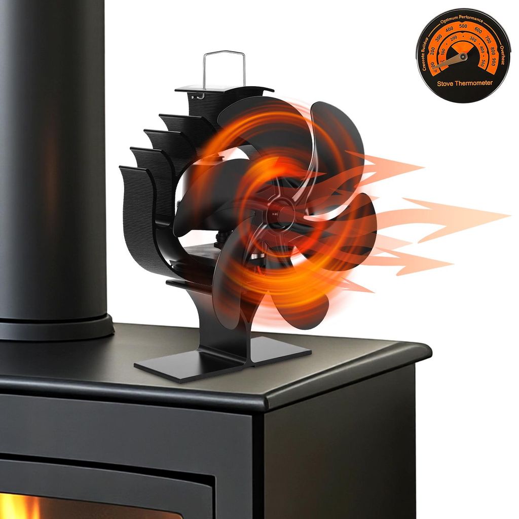 Ikodm Oszillierender 6-Blatt Kaminventilator mit 120° Produktbild 