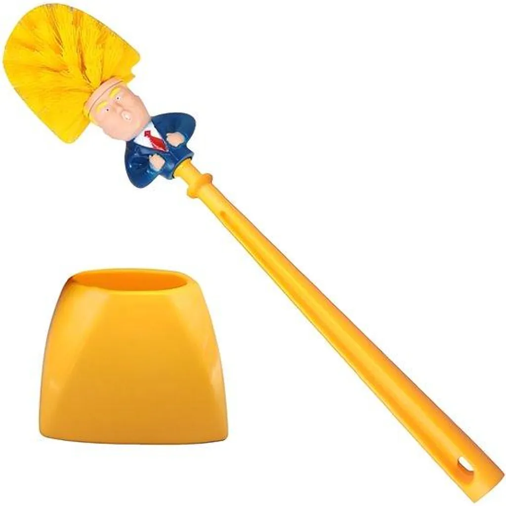 Brosse de toilettes ergonomique longue avec support hygiénique pour WC