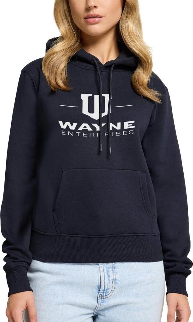 Spreadshirt Batman Wayne Enterprises Damen Premium Hoodie, XL, Navy