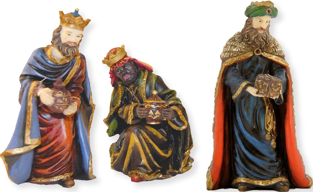 Heilige Drei Könige Krippenfiguren - 12cm Handbemalt & Detailgetreu