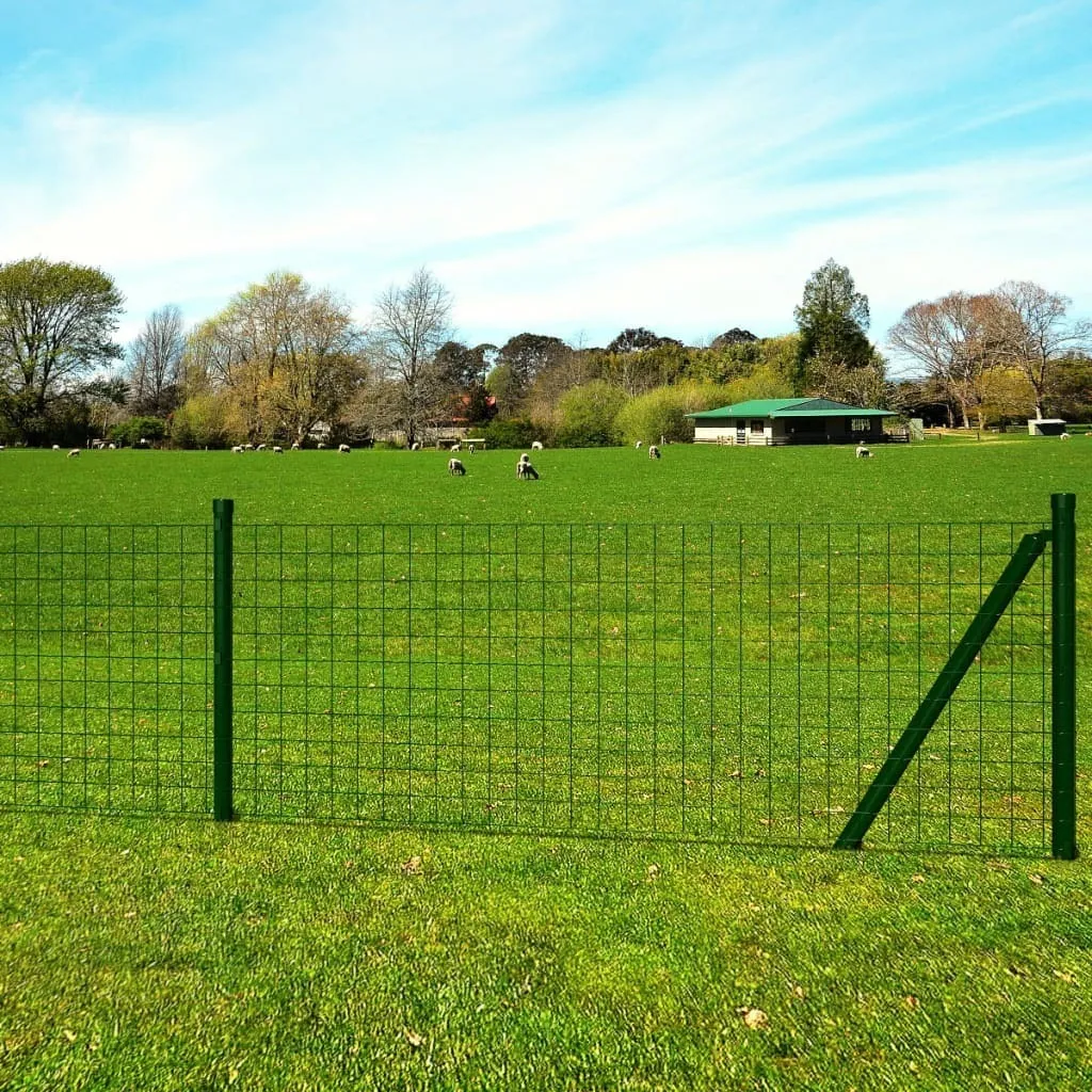 Délimiter votre jardin avec la clôture Euro acier 25m verte The Living