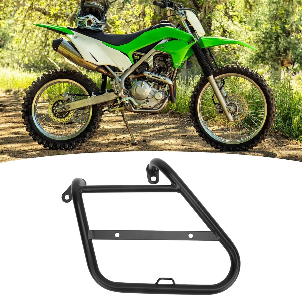 Support sacoche KLX230 acier renforcé anti-vibration côté gauche moto