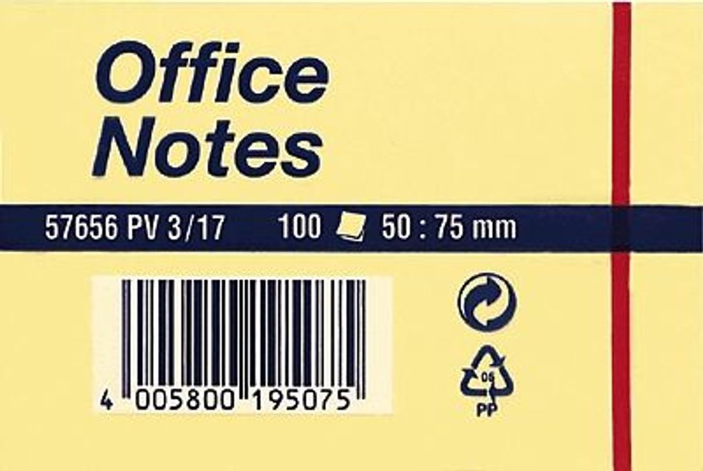 tesa Office Notes 100 Blatt 50 x 75mm gelb