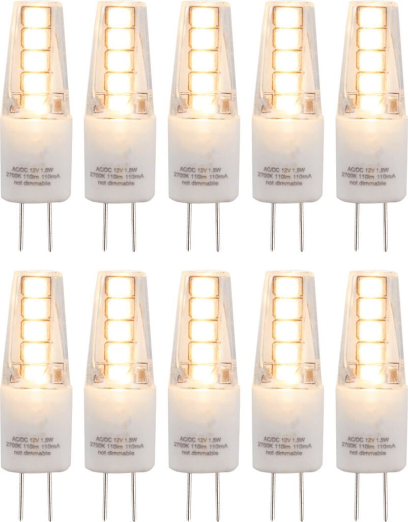 10 x LED Leuchtmittel Stiftsockellampe 1W = 11W G4 100lm Produktbild 