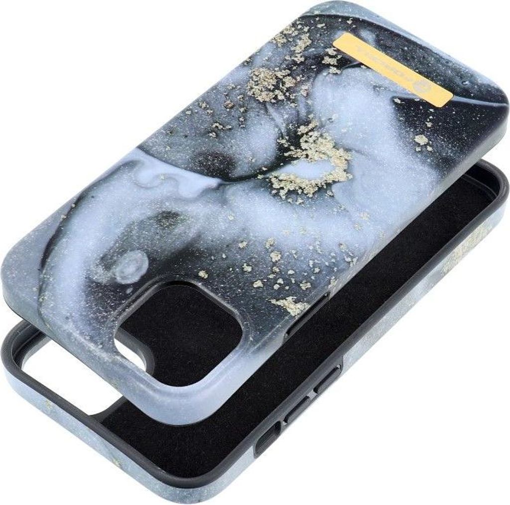 FORCELL F-PROTECT Mirage Handyhülle kompatibel mit MagSafe passend für IPHONE 14 Plus Marmor Nebel