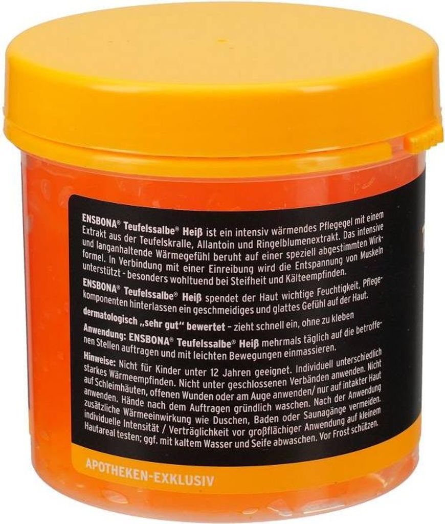 ENSBONA Unguento del diavolo caldo, 200 ml unguento Immagine del prodotto 