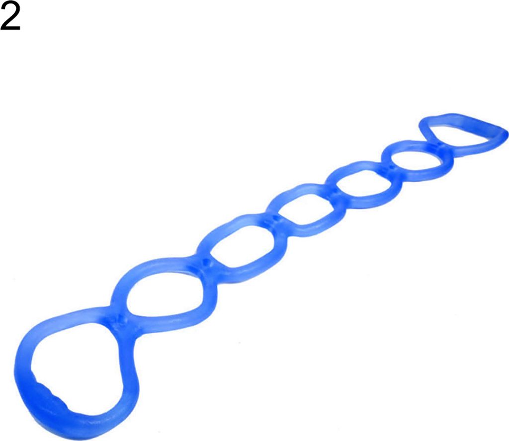 7 L?cher Elastic Silicone Fitness Pilates š¹bung Yoga Resistance Band Rope Blue