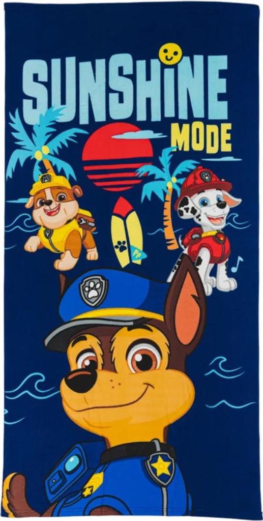 Paw Patrol Chase Rubble Jungen Mikrofaser Strandtuch Badetuch 70x140 cm