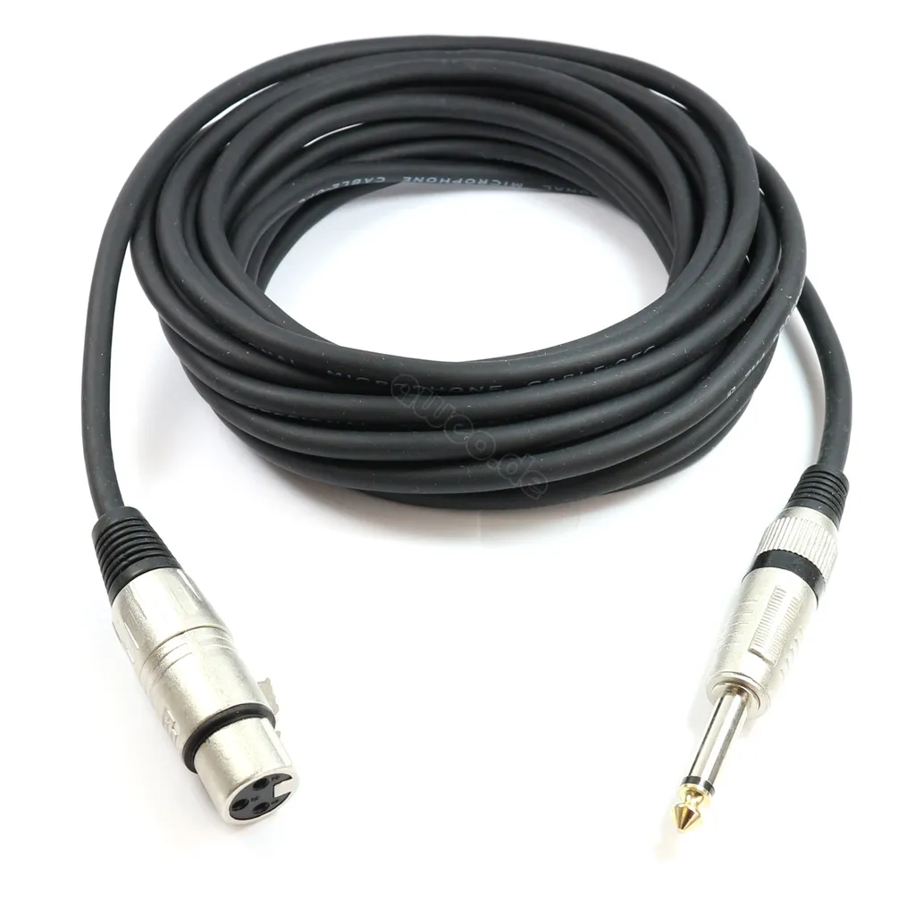 Cavo XLR Femmina a Jack Mono 6.35mm - 10 Metri Alta Fedeltà