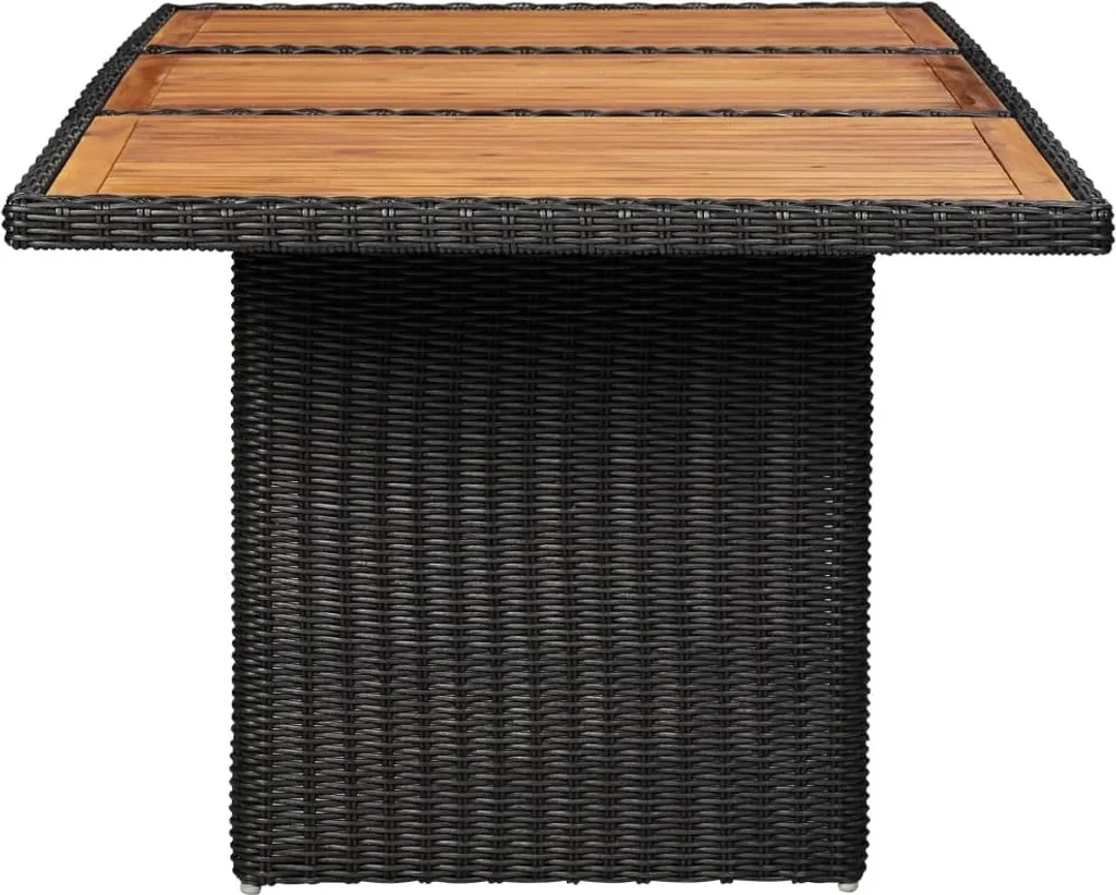 Table de jardin vidaXL noire 200 cm : mobilier durable sans entretien