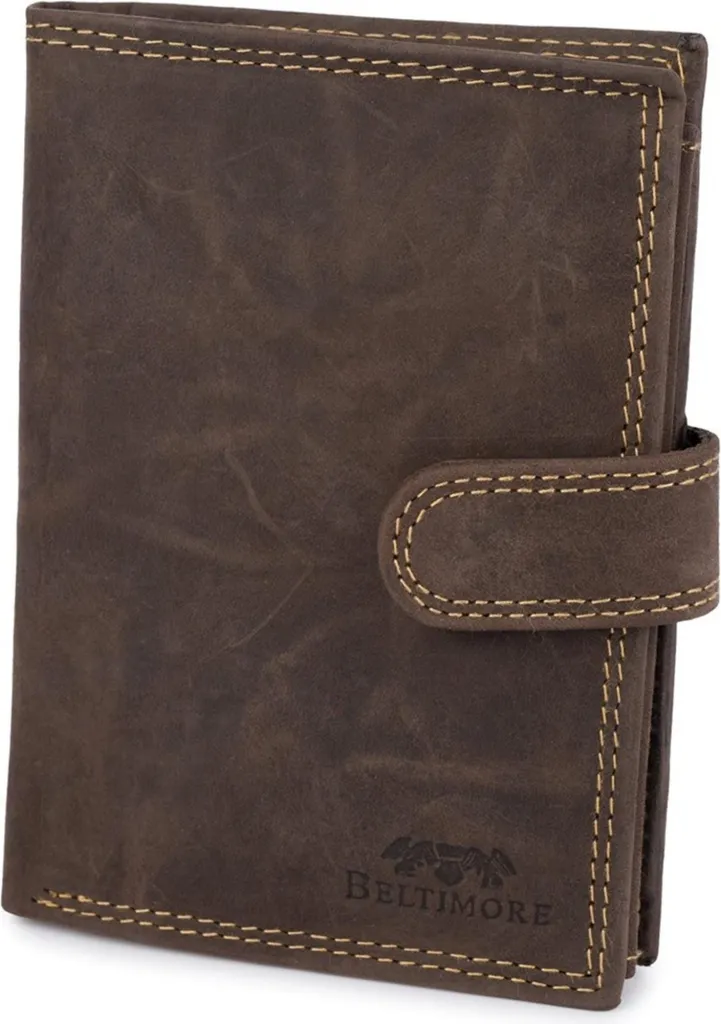 Portefeuille Beltimore S49 en cuir noir élégant avec protection RFID