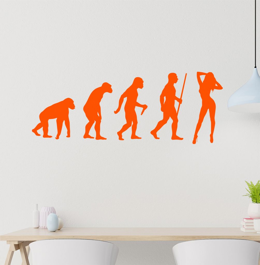 Sexy Girl Hot Body Evolution Wandtattoo Wandaufkleber Wall Sticker - Dekoration, Küche, Wohnzimmer, Schlafzimmer, Badezimmer