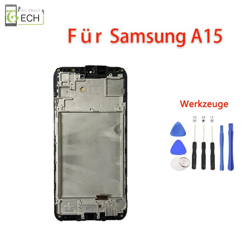 OLED Display für Samsung Galaxy A15 SM-A155F LCD + Rahmen Produktbild 