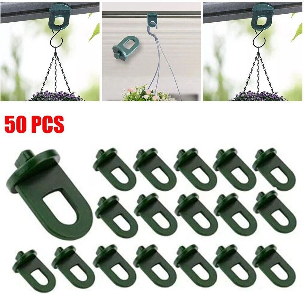 50x Gewächshaus Clips - Stützclips Für Isolierfolie & Schattennetz