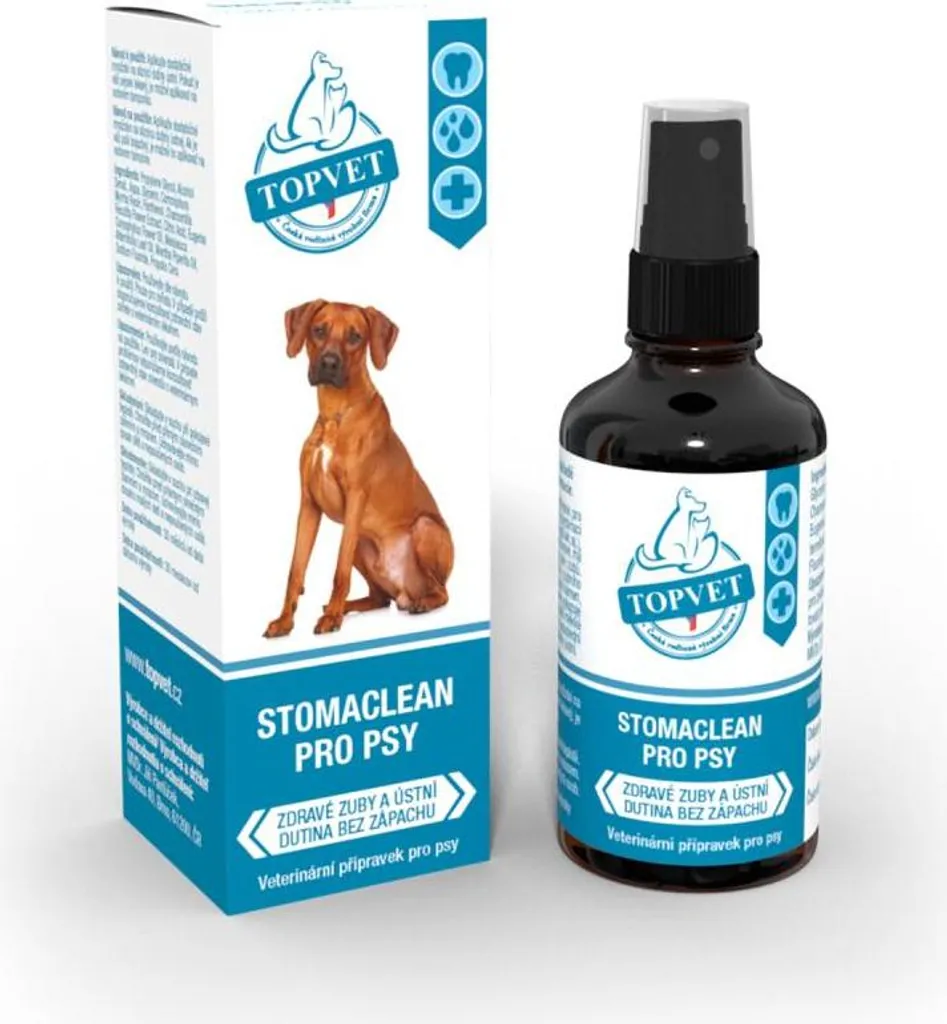 Stomaclean TOPVET 50ml : fini le tartre et la mauvaise haleine du chien