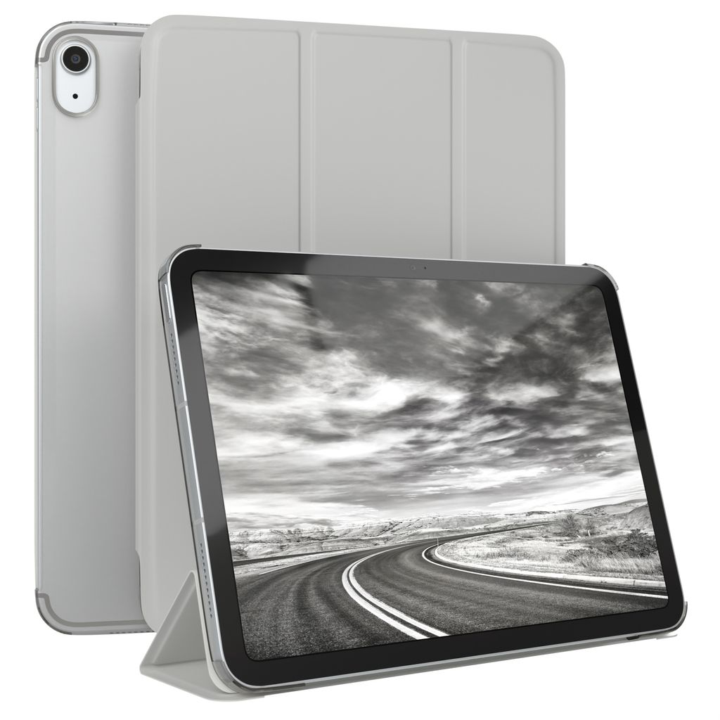 EAZY CASE Smartcase für Apple iPad 10,9" (10. Gen.) Tabletcase Bookcover Smart Flipcase magnetisch Grau