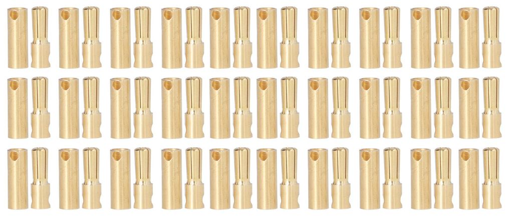 30 Sets vergoldete Messing-Batterieanschlüsse, Stecker- und Buchsen-Set