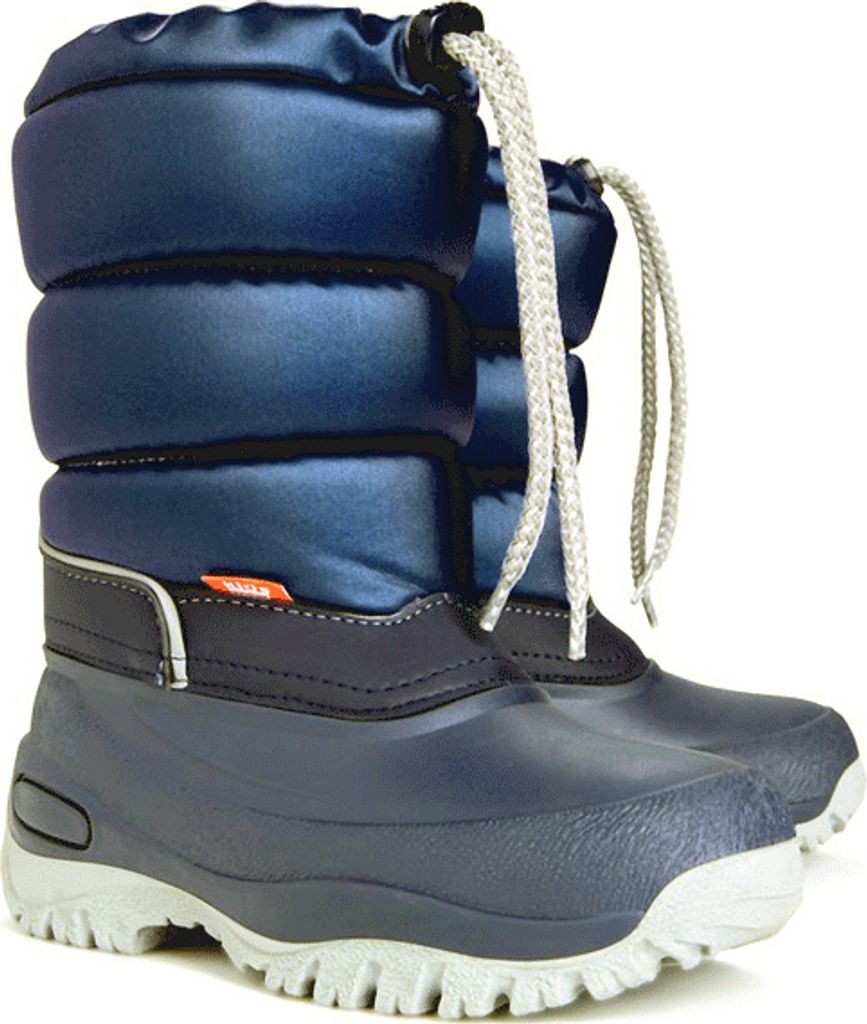 DEMAR Kinder Schneeschuhe Winterstiefel Boots Winterschuhe gefüttert Lucky M Reflektiernd Blau