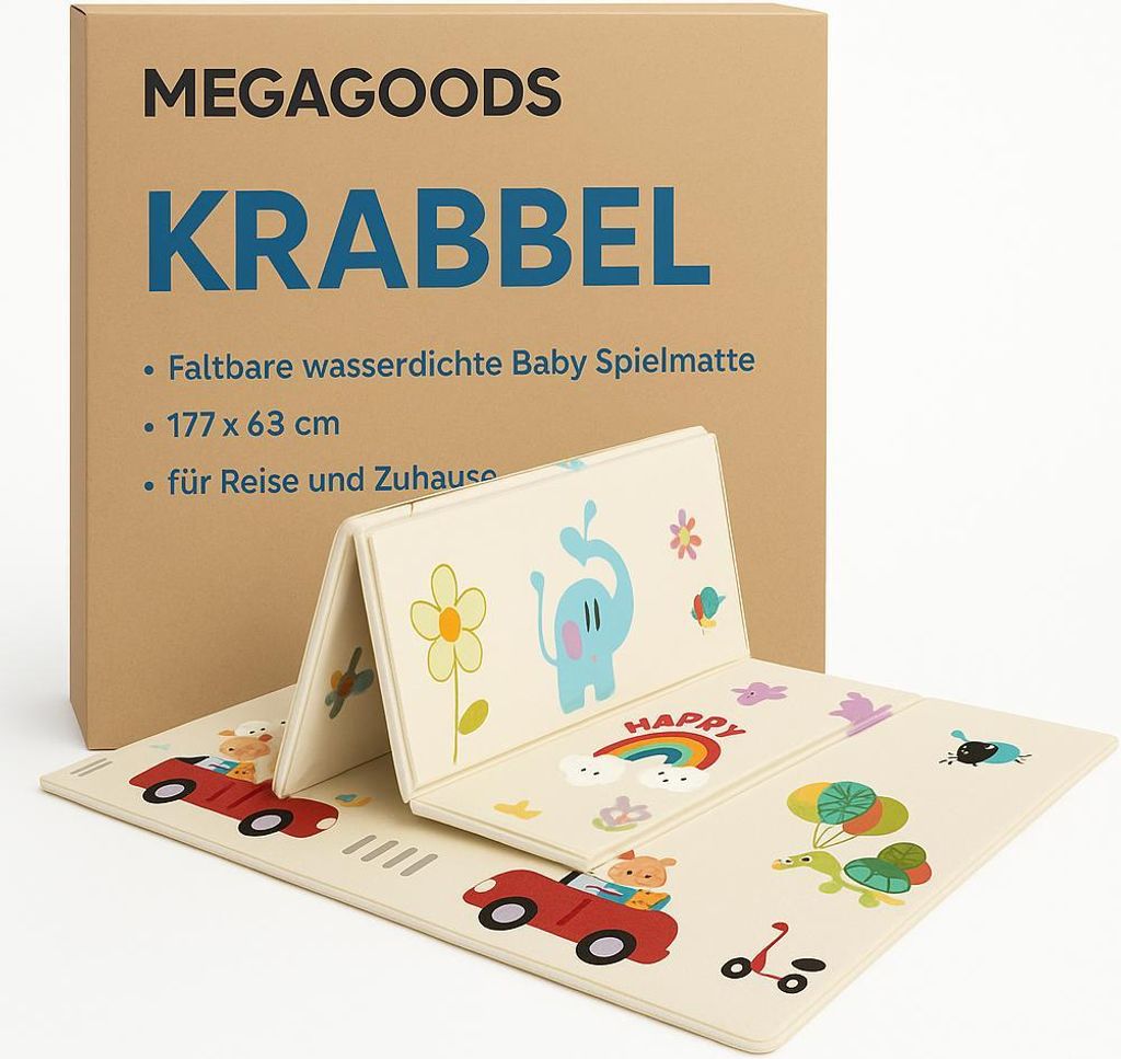 Faltbare wasserdichte Baby Spielmatte 177x63 cm Reise & Zuhause DE.