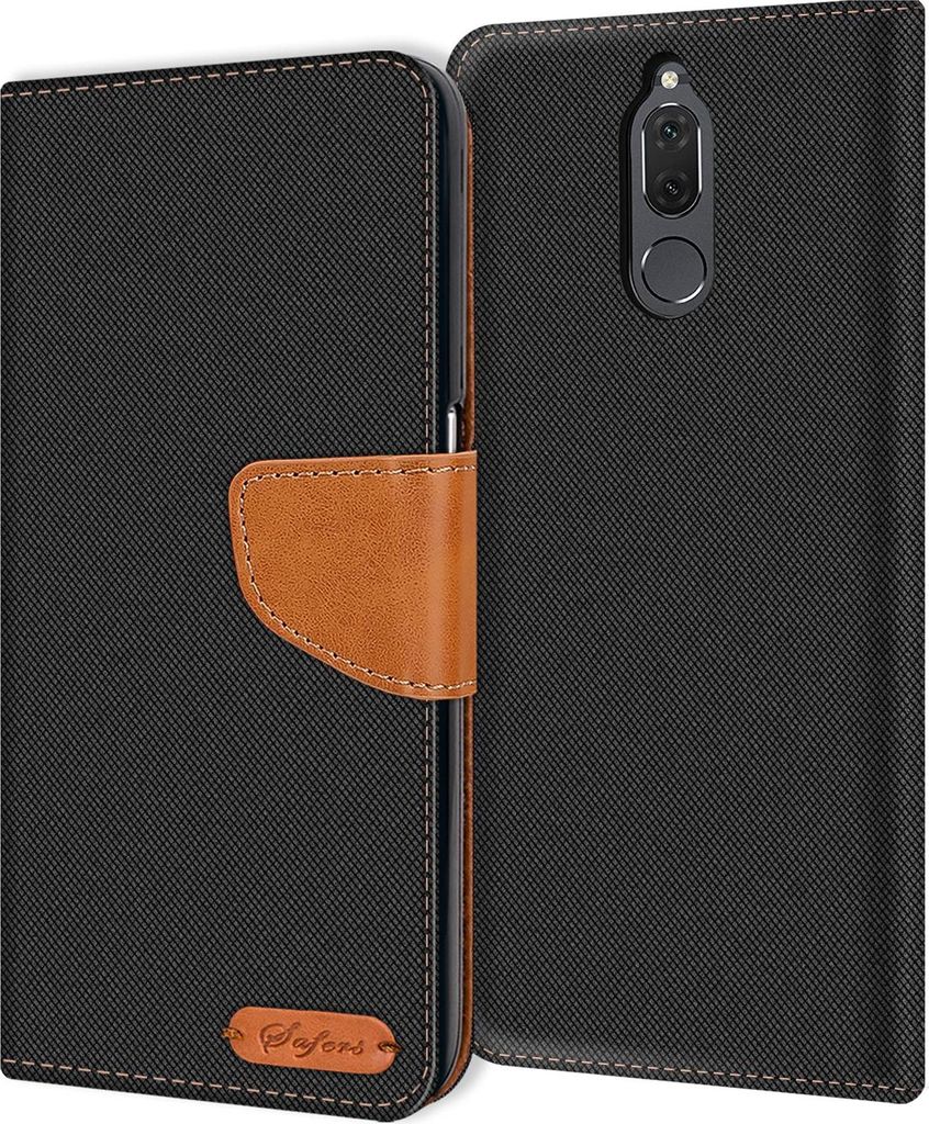 Handy Hülle Huawei Mate 10 Lite Tasche Wallet Flip Case Schutz Hülle Stoff Cover