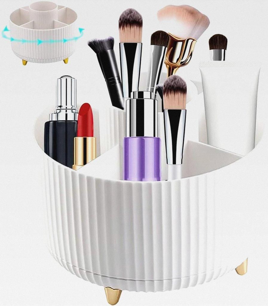 360°Drehbarer Pinsel Organizer, Kosmetikregal Kosmetik Organizers, Multifunktionale Beauty Organizer für Pinsel für Zimmer Decor Frisiertisch Sc...