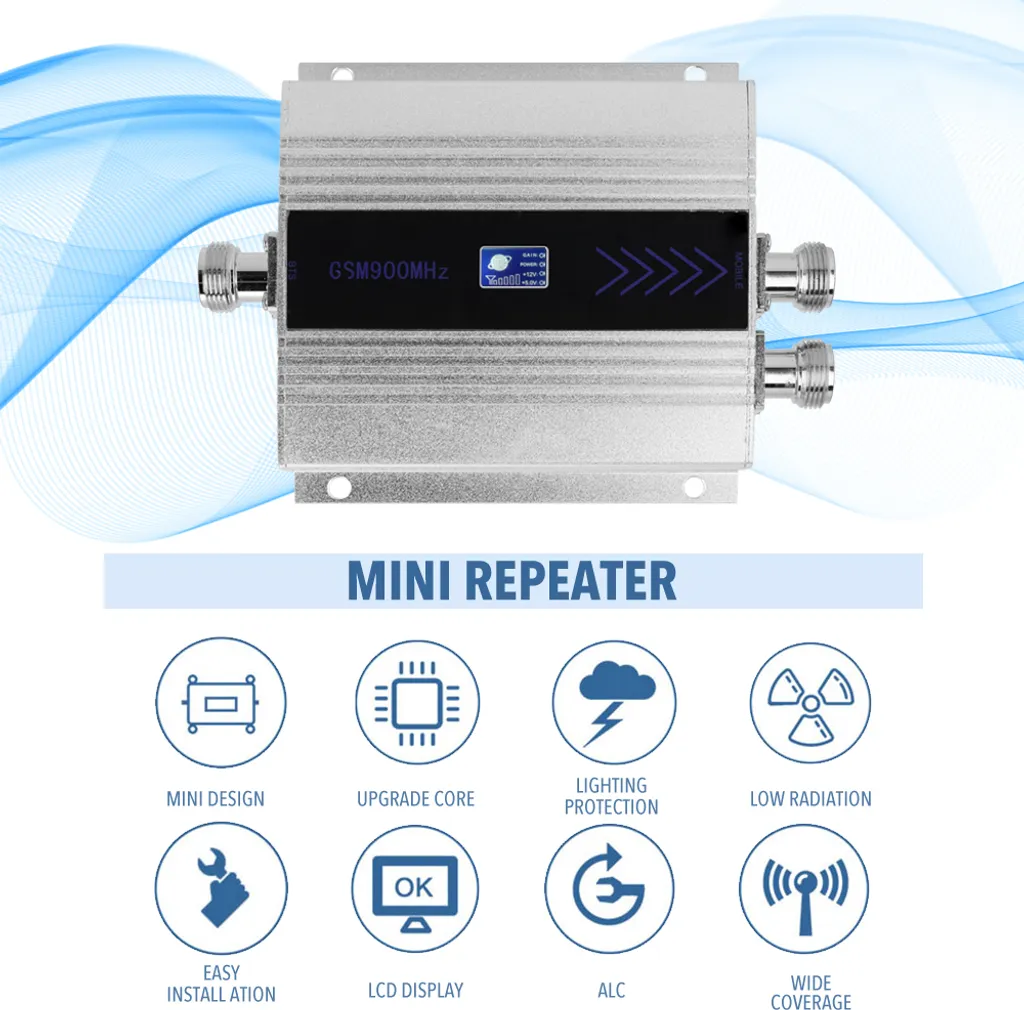 Amplificateur GSM 900MHz LCD Booster de Signal Mobile avec Double Sortie