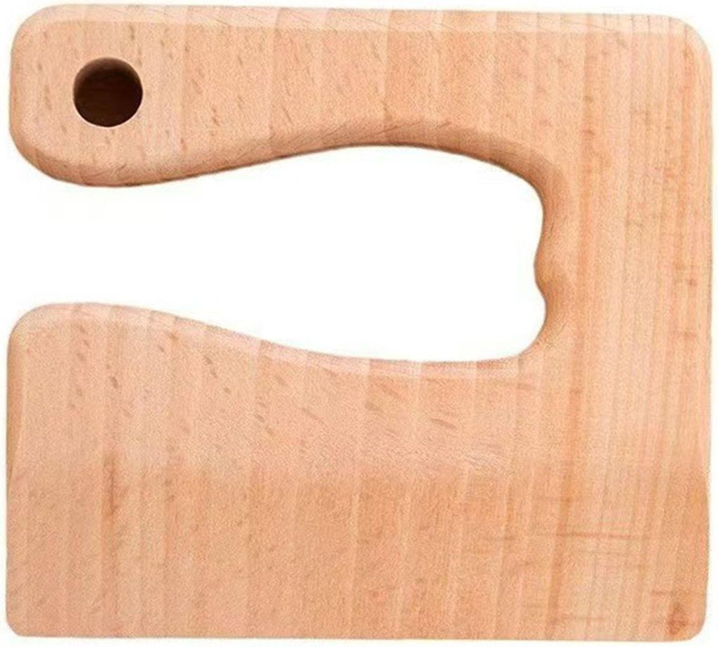 Kinder-Holzmesser, kindersicher, Gemüseschneider, pädagogisches Kochspielzeug, Rollenspielschneider für Kleinkinder, zum Schneiden und Kochen vo...
